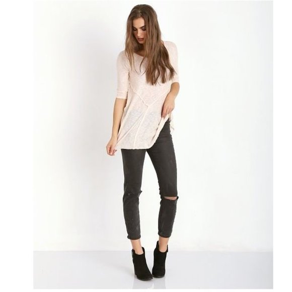 221 FREE PEOPLE Tea Weekends Layering Tee Tunic sz XS - Picture 3 of 13